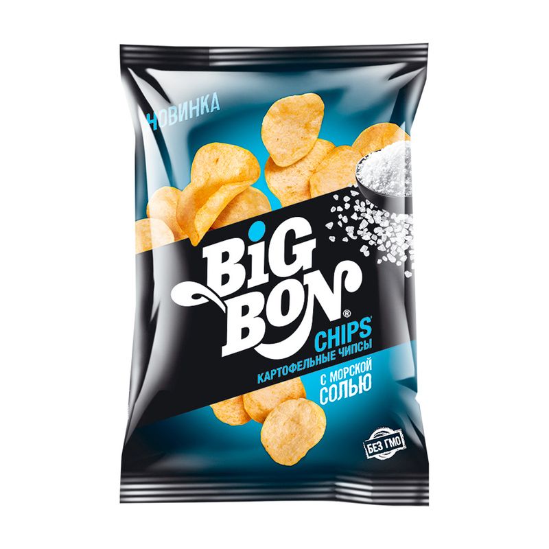 BIG BON Raw potato chips, 75 g, in assortment