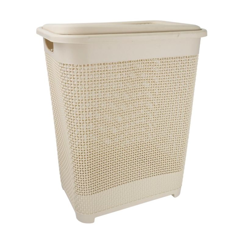 Laundry basket S with lid Pearl (30 l)