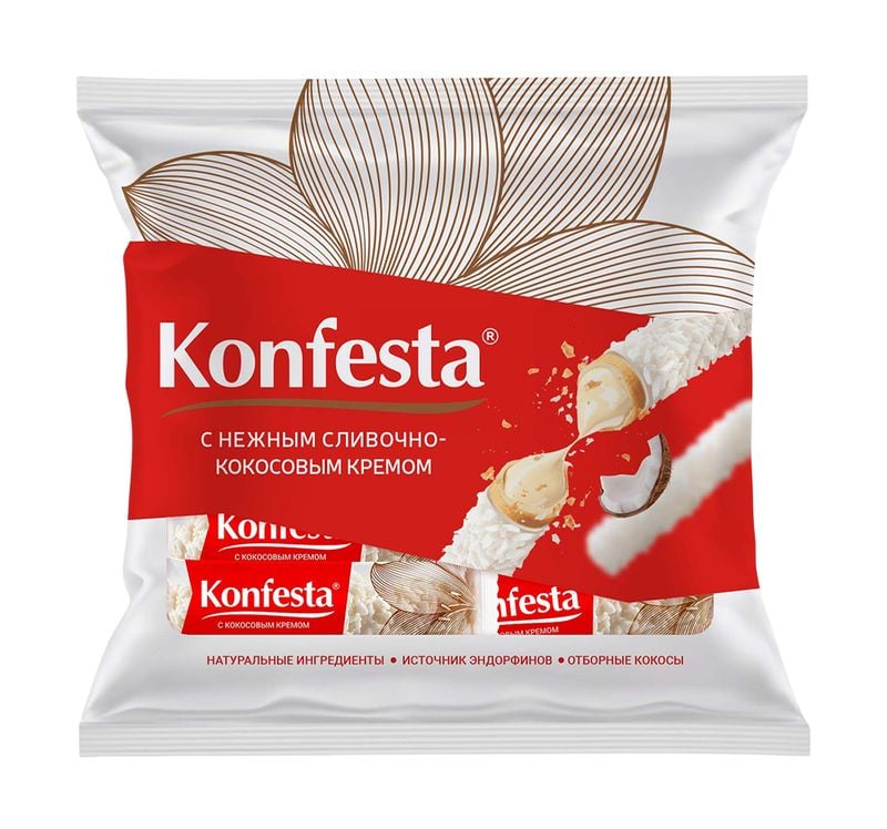 Glazed candies with coconut filling \"Confesta\", 180 g