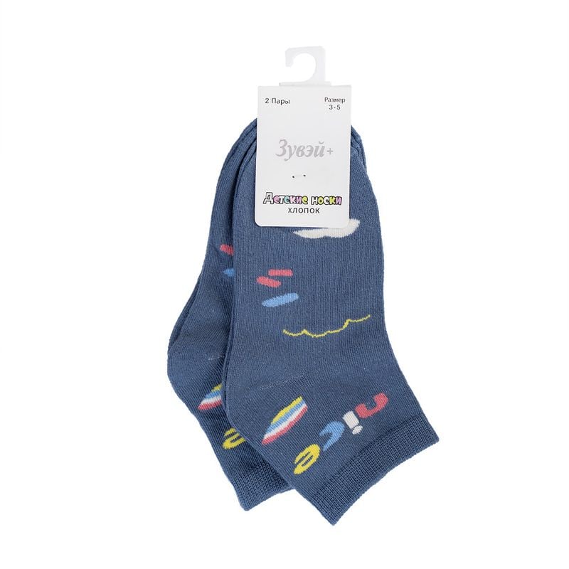 Children Socks 2pairs-Light Blue-5-7