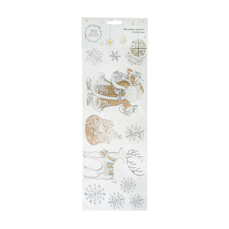 New Year\'s sticker, Snow fantasy, 57x20.5 cm, assorted